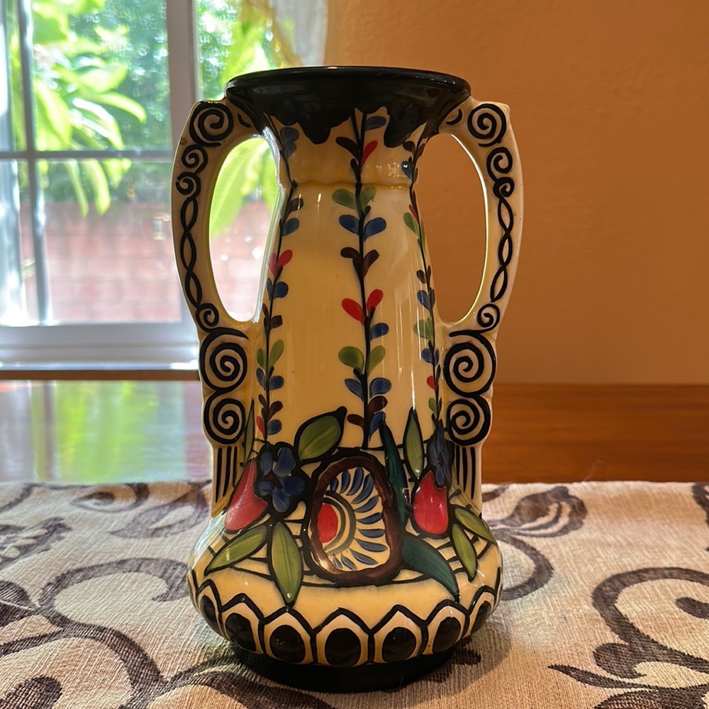 1930s Hand-painted Vase